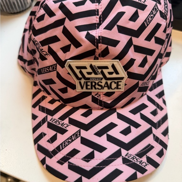 Versace Geometric Pink and Black Cap - Picture 2 of 5